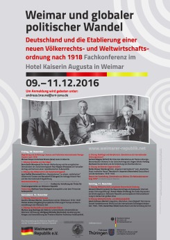 Weimar und globaler politischer Wandel - Poster